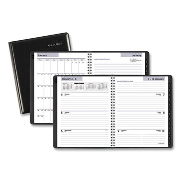 AT-A-GLANCE® Dayminder Executive Weekly-monthly Planner, 8.75 X 7, Black Cover, 12-month (jan To Dec): 2022 freeshipping - TVN Wholesale